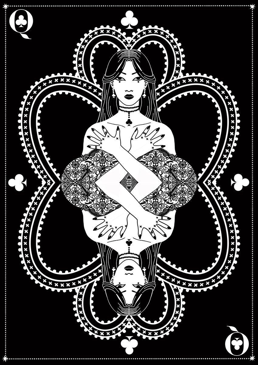 Queen-Card-White-Zosia-Paszkiet
